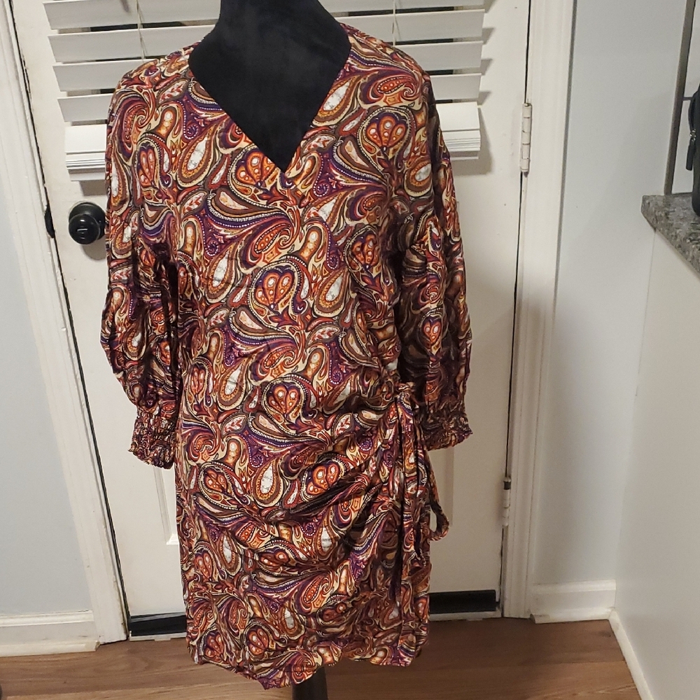 Gilner Farrar Paisley Wrap Dress